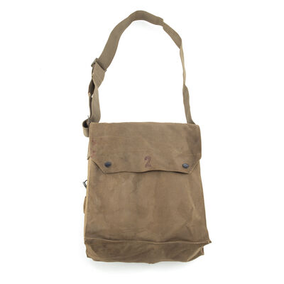 Czech Canvas Gas Mask Bag w/ Shoulder Strap | Issued